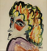 Pechstein, Woman's Head (Fraukopf), c. 1911, M.T. Abraham Foundation