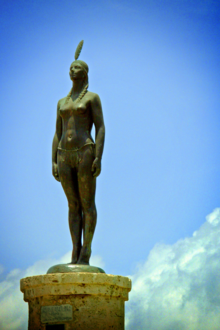 Statue of India Catalina in Cartagena de Indias.