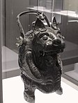 A Shang dynasty vessel made of bronze, used to preserve drink; 2nd millennium BC