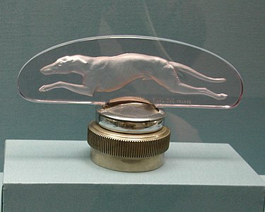 Greyound hood ornament by René Lalique (1935) (Baltimore Museum of Art)