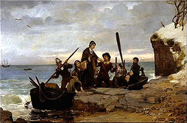 The museum owns The Landing of the Pilgrims., by Henry A. Bacon, 1877