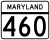 Maryland Route 460 marker