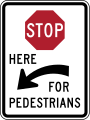 R1-5c Stop here for pedestrians
