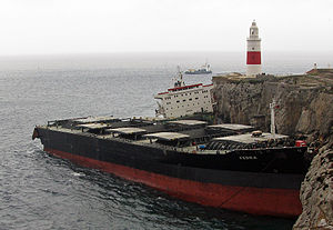 MV Fedra at Europa Point, after breaking in half