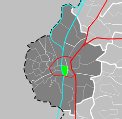 Location of Wyck in Maastricht