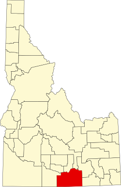 Karte von Cassia County innerhalb von Idaho
