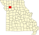 A state map highlighting Caldwell County in the northwestern part of the state.