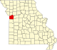 A state map highlighting Jackson County in the northwestern part of the state.