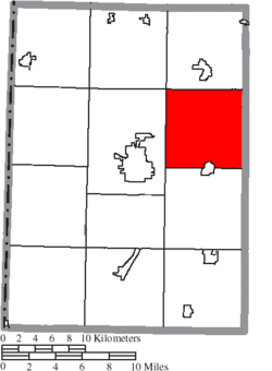 Location of Twin Township in Preble County