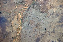 N’Djamena von der ISS aus gesehen