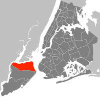 Location of Staten Island Community Board 1 in Staten Island