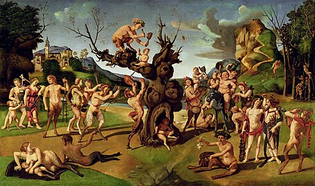 Piero di Cosimo: The Discovery of Honey by Bacchus, c. 1499 (Worcester Art Museum, Worcester, Massachusetts)