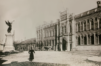Local/Wallachian Gothic Revival - Main Building and Gate of the Army Arsenal, Bucharest, 1860–1861, demolished during the mid or late 1980s, by Luigi Lipizer[35]