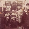 Cannavò barber shop on Cospicua's waterfront, 1910s, by Richard Ellis