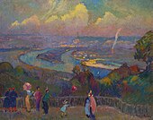 Rouen, La Seine, Vue depuis le Hauteurs de Caudbec, oil on canvas, 73.7 × 92.4 cm