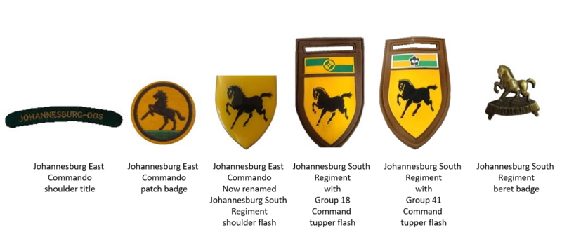SADF era Johannesburg South Regiment Insignia