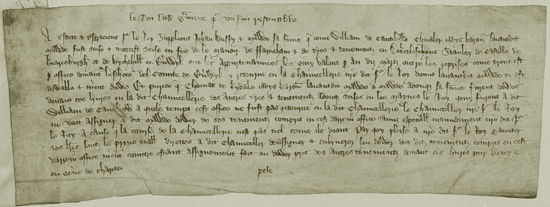 sepia scan of a 14th-century document