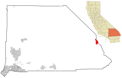 Location in San Bernardino County and the state of California