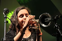 Andrea Motis with Sant Andreu Jazz Band on 28 July 2013