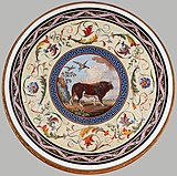 Table top with a bull by Pompeo Savini, ca. 1788