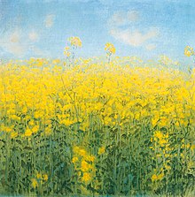 "The yellow cloud" by Hanno Karlhuber, depicting a flowering field