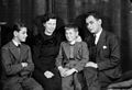 Albert Bonnier Jr. with his wife and brothers, 1930.