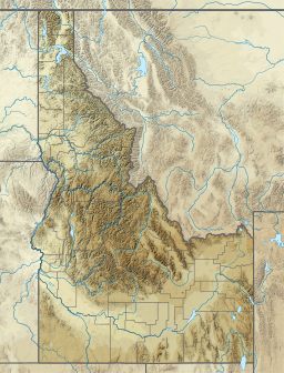 Location of Baker Lake in Idaho, USA.
