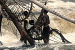 Wagenya fishermen at Wagenia Falls