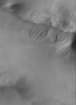Gullies on the western rim of Argyra Planitia as seen with CTX