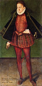 Painting of young Sigismund from 1585 by an unknown painter