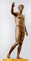 Attributed to Euphranor: Paris or Perseus. Atikythera shipwreck, c. 340–330 BC. National Archaeological Museum, Athens.