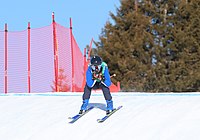 Maria Schtscherbakowskaja beim Team-Ski-Snowboard-Cross-Wettbewerb