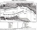 Plan of the battle in French.