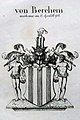 Das Georg von Berchem 1698 mit der Adelsbestätigung zuerkannte Wappen