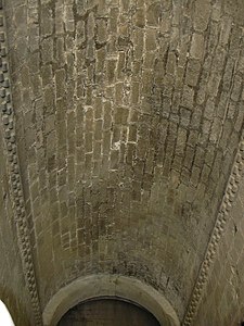 Barrel vault at Loarre Castle, Spain.