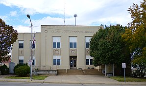 Das Cedar County Courthouse in Stockton