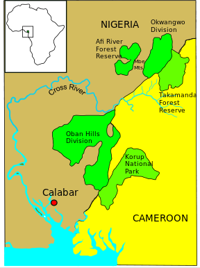 Der länderübergreifende Biosphärenkorridor an der Grenze zwischen Nigeria und Kamerun