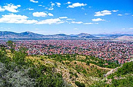 Isparta seen from a mountain