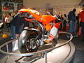 The Ducati Desmosedici GP4, ridden by Troy Bayliss and Loris Capirossi in 2004 on display.