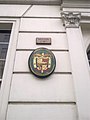 Plaque outside the embassy depicting the Coat of arms of Panama