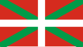 Andreaskreuz in der Ikurriña, der Baskischen Flagge