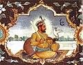 Fresco of Guru Hargobind from Baoli Sahib, Goindwal.
