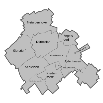 Ortsteile der Gemeinde Aldenhoven