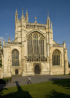 Gloucester Cathedral east end (1331–1350), with a four-centred arch window