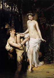 Nymph and Faun bathing, 1824