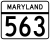 Maryland Route 563 marker