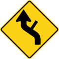 W1-10dL Intersection in curve (left)