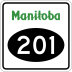 Provincial Road 201 marker