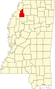 State map highlighting Quitman County