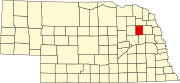 Map of Nebraska highlighting Stanton County